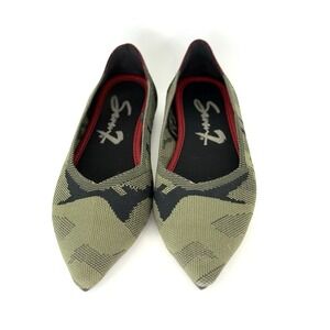 7 For All Mankind Women's Size 8‎ Camo Knit Pointed Toe Slip On Flats Shoes